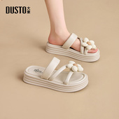 女外穿夏2026新款 沙滩鞋 配裙子花朵凉鞋 大东踩屎感软底拖鞋 凉拖鞋