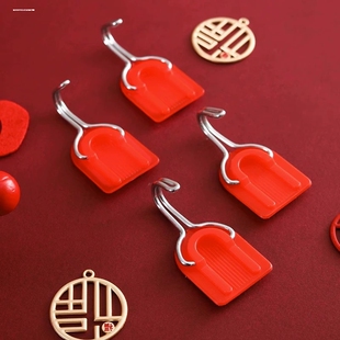 红色挂钩强力粘胶挂中国结的挂钩小粘钩结婚免打孔挂墙上墙面门后