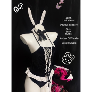 ArcherOFTender/兔兔玩偶 丝绒兔女郎制服角色扮演性感暗扣连体衣