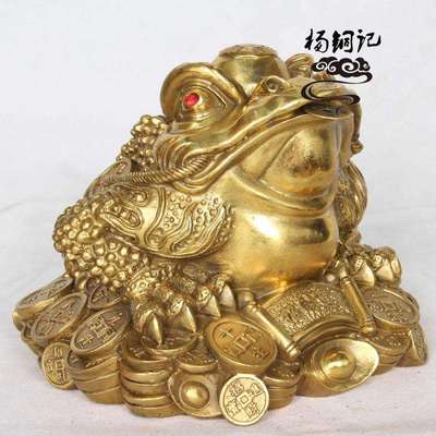 杨铜记 铜金蟾零售铜金蟾工艺品家居摆件用品厂家