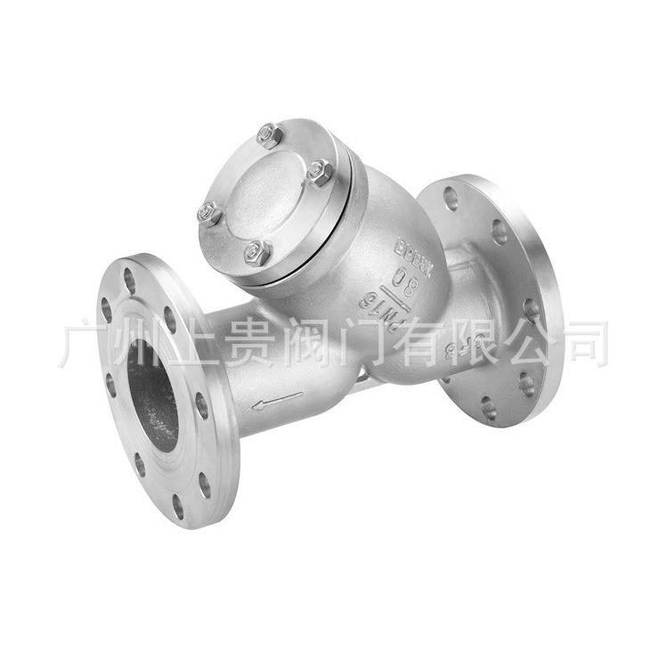 不锈钢Y型过滤器 GL41W-16P 法兰式 可更换不锈钢滤网 304过滤器