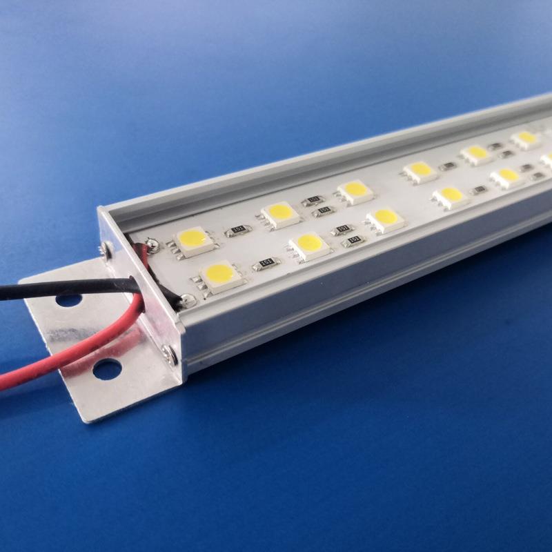 5050灯珠LED硬灯条120灯双排高亮低压24V 配套铝槽车厢照明灯条