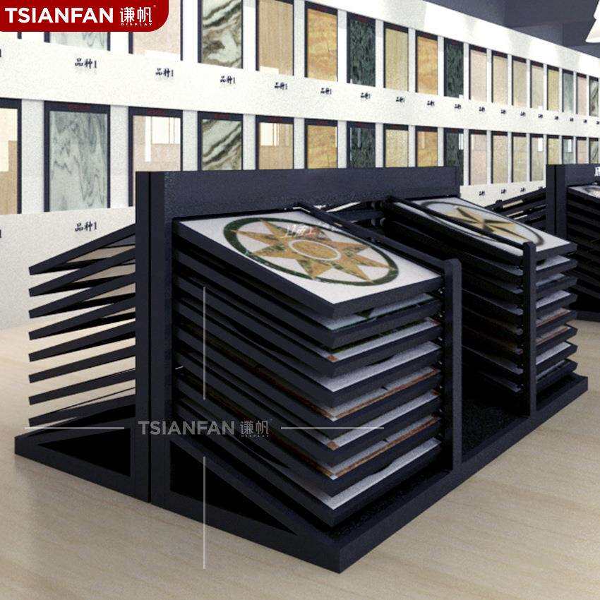 瓷砖展架工厂 木地板产品展示柜 斜躺铝扣板地板砖样品展示架
