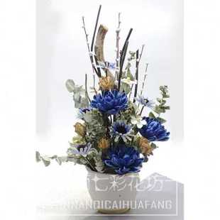 极速厂销坊云南h花干花 莲花 真七彩花混合花盆干花家居装饰卧室