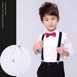 新品l男生演出服六服一中v小学生出儿童大合演服背带裤表演儿童礼