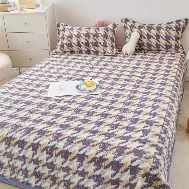 新品加厚印花牛奶绒床盖 可铺可盖 【柔软S舒适可机洗】
