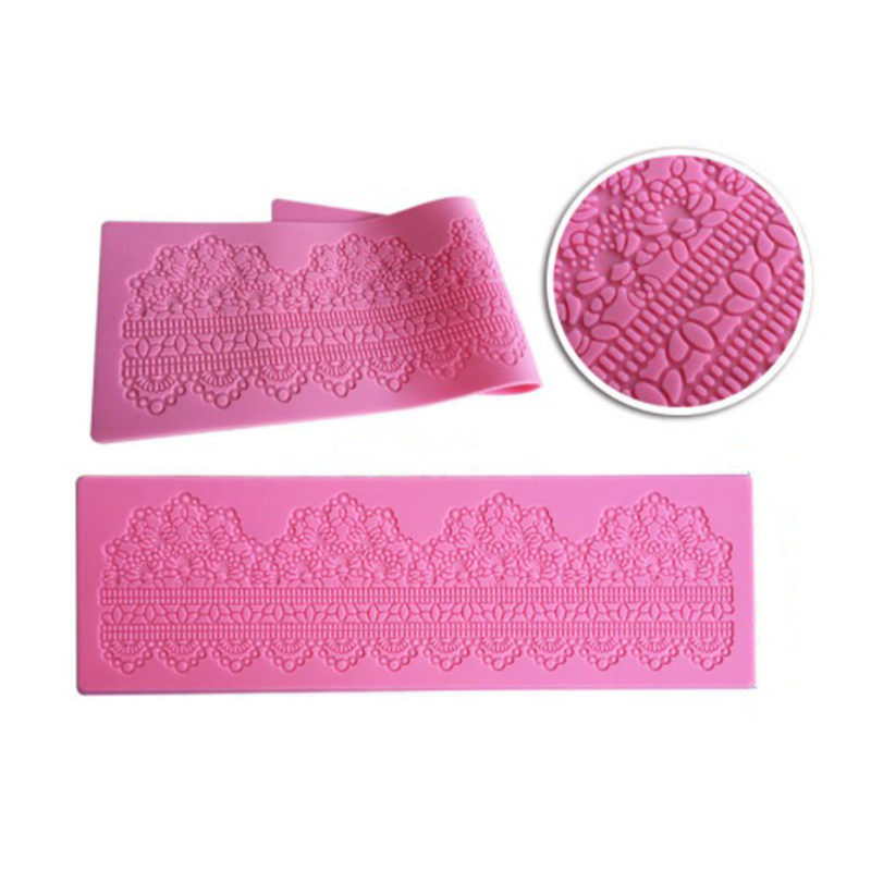 极速翻糖蕾丝硅胶模具复古婚礼x花边蛋糕装饰DIY工具蕾丝花纹围边