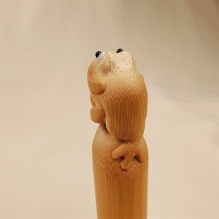 极速龙玄雕刻竹雕金蟾实s心竹玉文玩手把件盘玩玉化竹子抱钱根雕