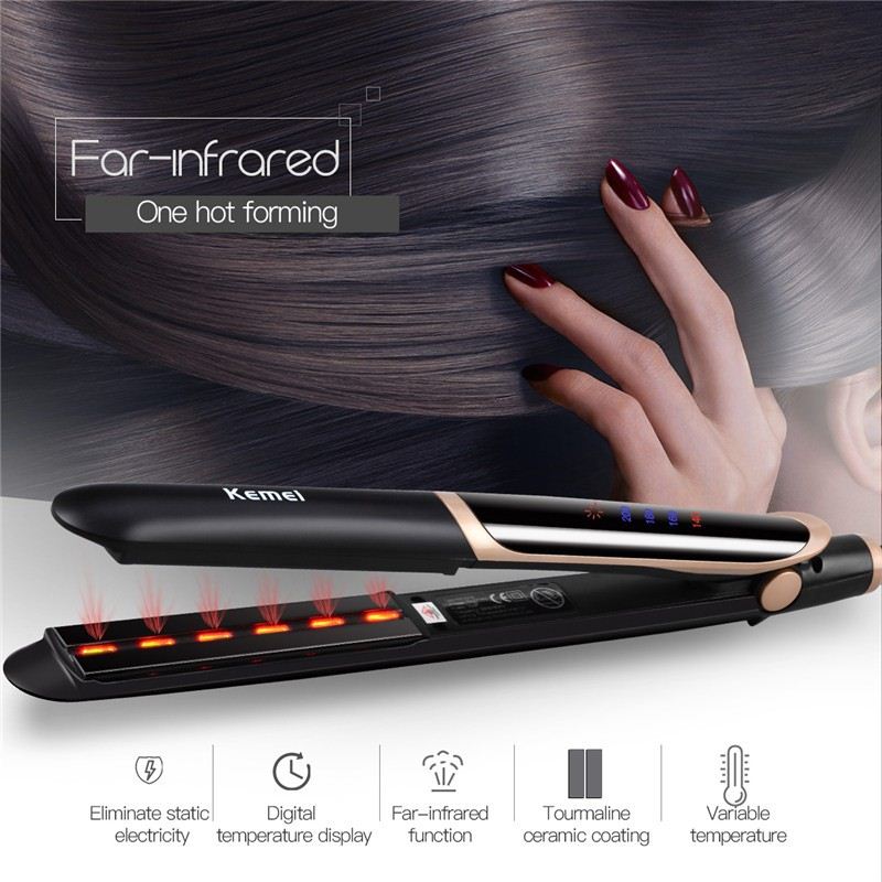 极速New 2-in-1 Professional-Quality Flat iron hair WStraight