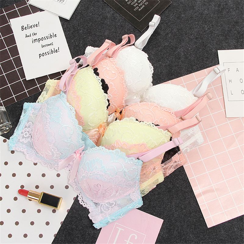 极速Push Up Bra Lace Bra And Panty SetI Embroidery Bra Set W