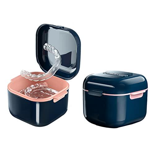 极速whoobell Denlture Cup,Retainer Case Cute Night Mouth Gua