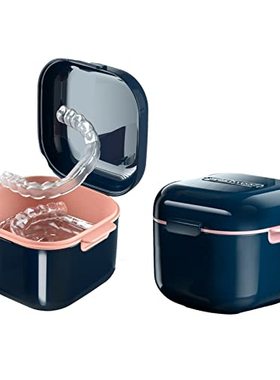 极速whoobell Denlture Cup,Retainer Case Cute Night Mouth Gua