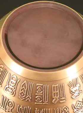 新品纯铜百福铜缸小摆件办公室创意笔筒桌面O烟灰缸聚宝盆家居钵