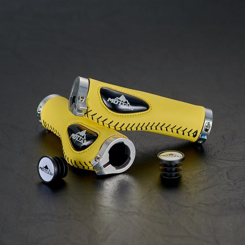 新品自行车把套液体硅胶肉球皮革减震舒适山地车缝线锁.死握把车