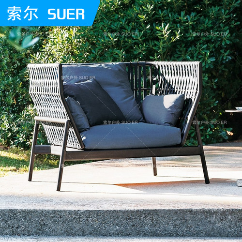 极速藤沙发藤编家具庭院阳台三人藤F条藤椅沙发室外客厅户外沙发