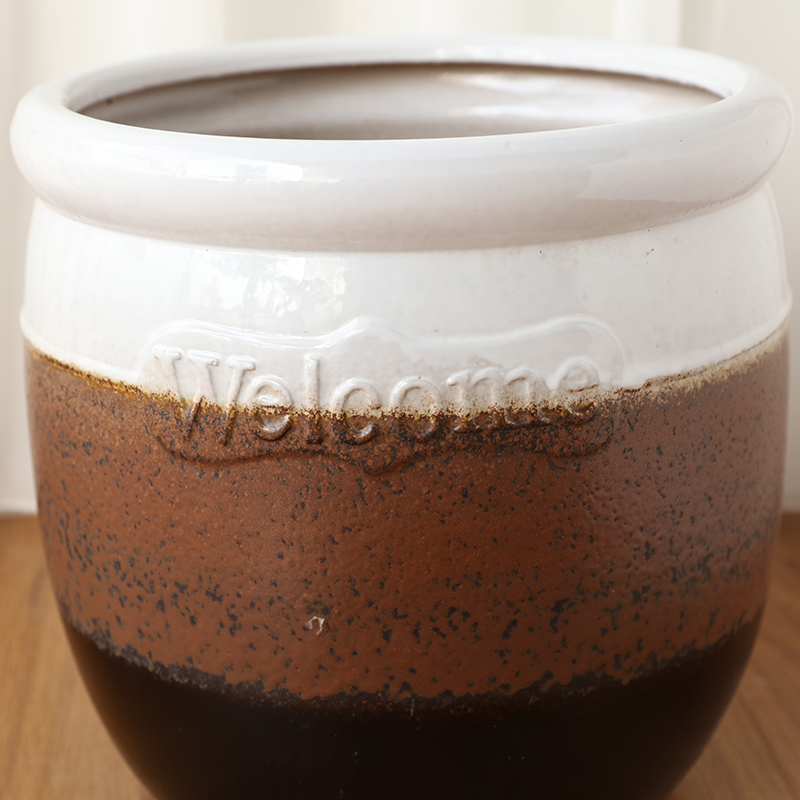 极速欧式简约特l大号陶瓷花盆粗面大口径创意个性落地盆