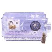 新品 用品 仓鼠笼子h47亚克力金丝熊超大别墅豪华饲养箱套装