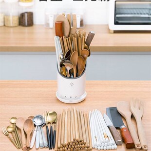 极速厨房放筷子和刀收纳盒多功能筷子置物架M沥水放餐具篓桶装勺