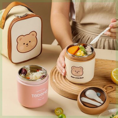 极速婴儿宝宝外出副食品保温便当盒碗儿K童小保温桶焖烧杯装粥壶