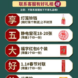 极速大红灯笼一对过年大门t口宫灯阳台挂饰过新年户外装饰吊灯中