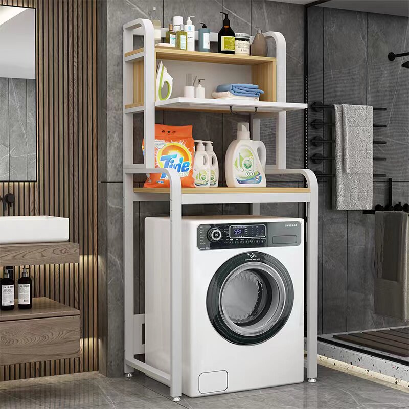 极速洗衣机置物架落地免打孔加高全自动J滚筒波轮翻盖洗衣机上方