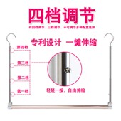 极速晾被神器SUS304不锈钢阳台晾衣架晾衣杆O即挂式 可伸缩免打孔