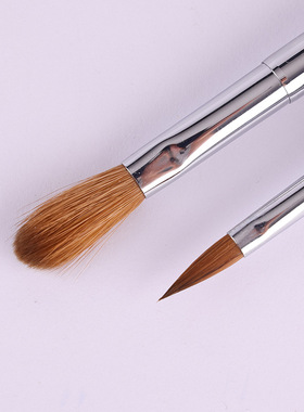 极速跨境亚马逊金属杆美甲纯貂毛水晶A笔西伯利亚kolinsky貂毛美