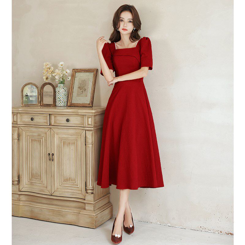 极速大码敬酒服新娘夏季订婚结婚z小个子胖mm平时可穿连衣裙女回