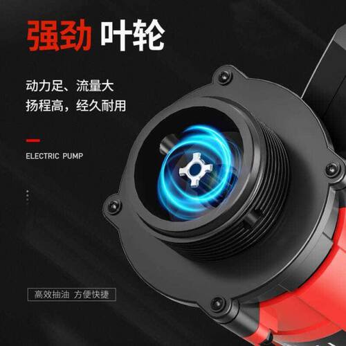 极速灼濛手提式f电动抽油泵12V24V220V自吸泵柴油泵抽油器油桶泵U