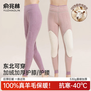 妈妈加绒加厚秋裤 冬季 女东北护膝棉裤 俞兆林中老年特厚羊毛保暖裤