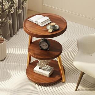 客厅落地边几摆件收纳置物架欧式包豪斯风沙发边小茶几小户型家用