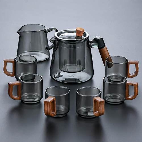 玻璃茶具2025新款轻奢高档耐热功夫茶壶茶杯喝茶泡茶专用套装家用