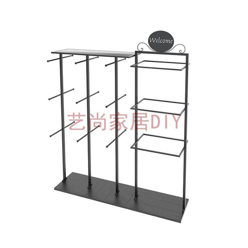 铁艺内衣架子展示架内裤货架文胸落地陈列架创意金属衣架顶带隔板