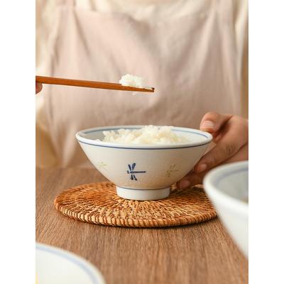 西田木雨陶瓷餐具套装碗盘创意个性日式三角斗笠碗圆盘家用米饭碗