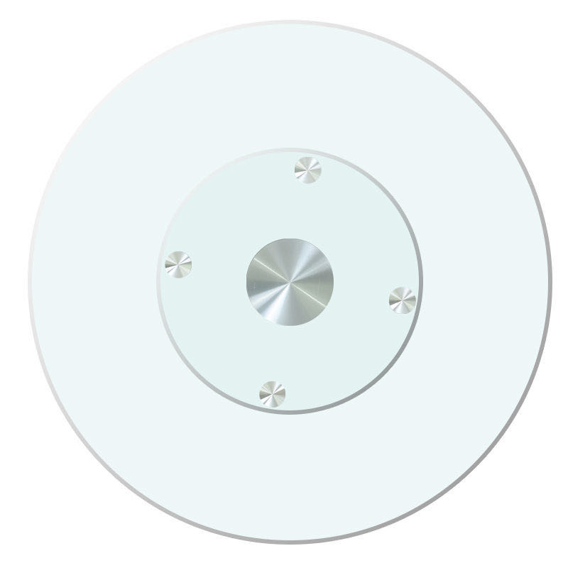 圆桌钢化玻璃转盘大圆桌面旋转z盘底座家用餐桌铝合金辅助轮转盘