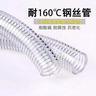 160不软管厂家管壁聚氨酯料耐高温pu吸吸热透明颗粒塑粘吸钢丝度