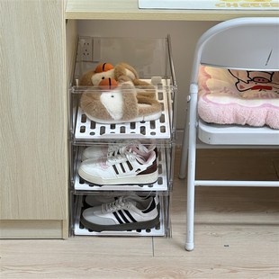 子收纳桌下抽屉式 小白鞋 鞋 德训鞋 防尘整理盒 盒大学生运动鞋 宿舍鞋