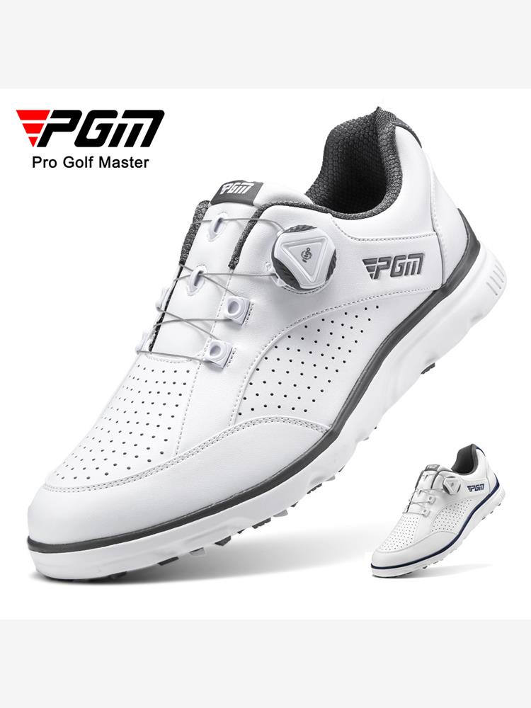 PGM高尔夫鞋子男鞋运动鞋旋钮鞋带软底运动防侧滑鞋钉透气厂家