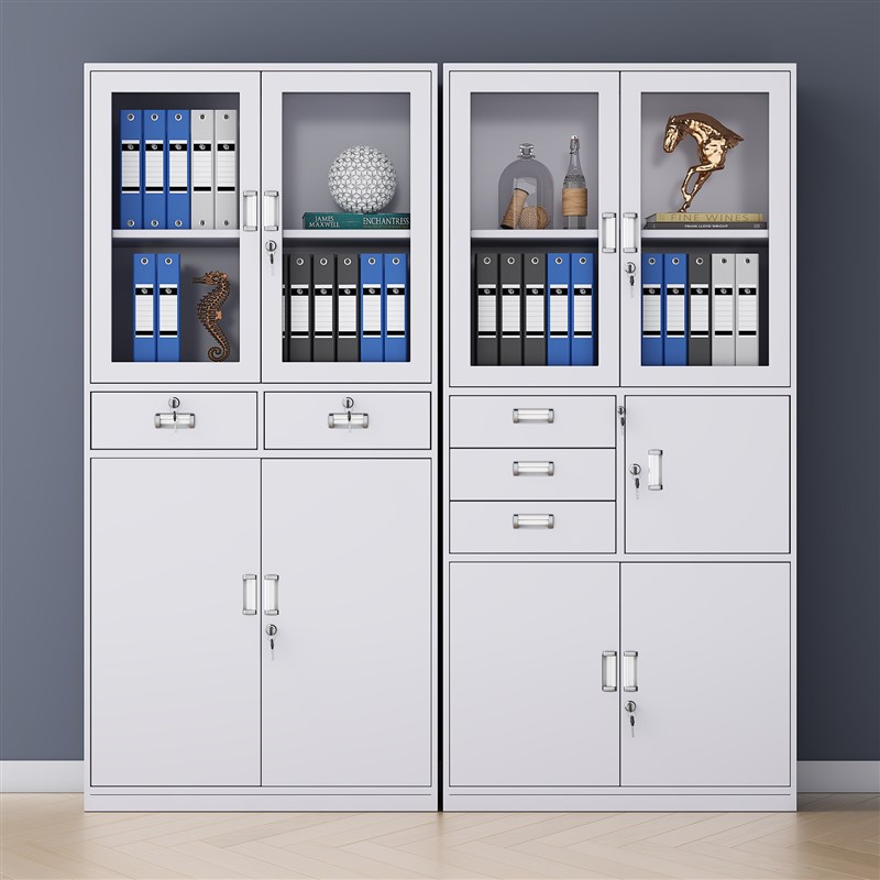 速发办公室文件柜置工柜财务凭柜档案柜资料证小矮柜员物更衣柜