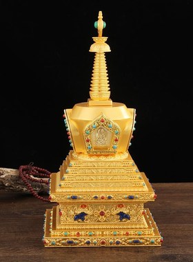 速发藏式菩提c舍利塔藏新用品密宗法器传款四面佛塔摆件大号6塔m
