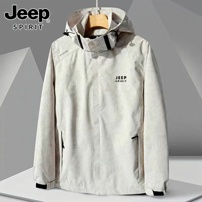 JEEP吉普男款运动登山服夹克女透气防风衣外套冲锋衣爆款2025新款