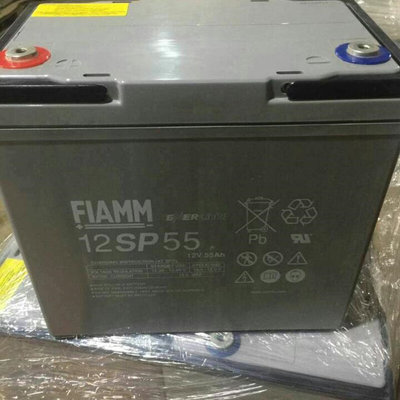 FIAMM蓄电池12V55AH铅酸免维护12SP55直流屏机房后备UPS电源