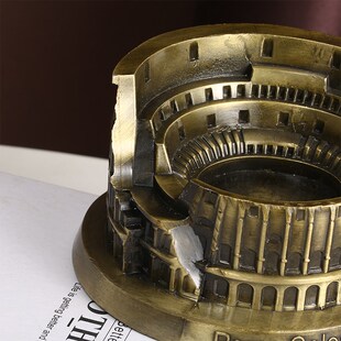 极速金属斗兽场欧洲仿古建筑模型摆件成品天坛摆件V古罗马客厅房