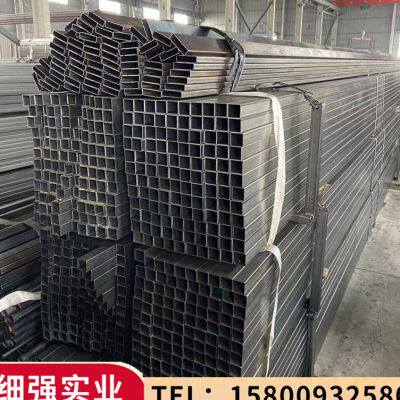 新品方管钢材光亮矩形镀锌铁管型材20x40 40x60 1R00x100黑方家俱