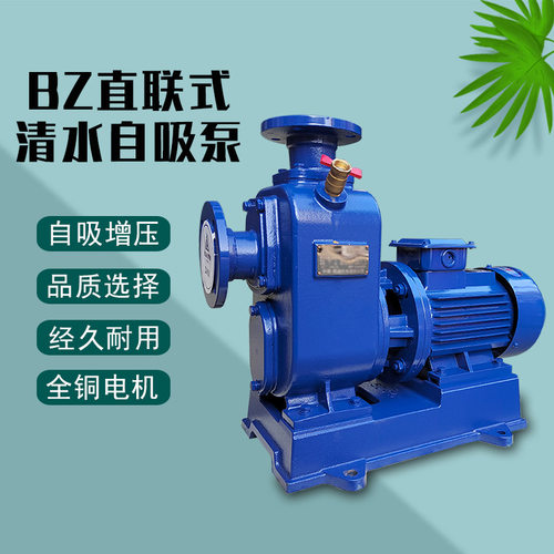 新品BZ型国标清水自吸泵三相卧式直联式抽水泵铸铁X离心式增压泵