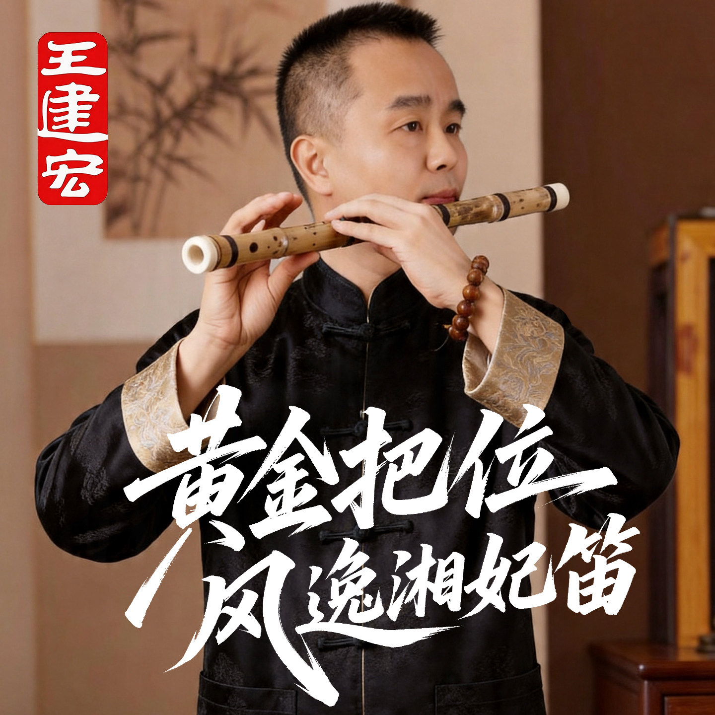 【黄金把位】风雅宫湘妃笛子专业舞台演奏级高档横笛收藏笛湘妃笛