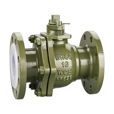 极速钢衬四氟球阀Q41F46-16C碳钢E铸钢耐腐蚀耐酸硷法兰DN65不锈