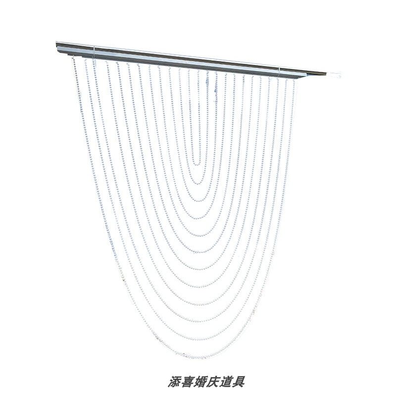 极速婚庆道具弹力布悬吊式天花板牛奶G丝纱幔行云流水波帘婚礼珍