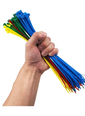 极速厂家尼龙扎带4x200 4*200彩色F绿色 长20cm捆扎封口线带园林