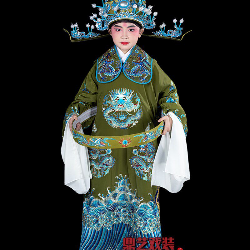 新品戏曲京剧少儿k童团龙蟒袍陈世美驸马状元服皇上小孩龙袍戏服